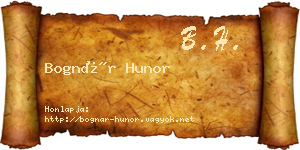 Bognár Hunor névjegykártya